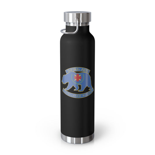 349th AES California Bear v1.0  Copper Vacuum Insulated Bottle, 22oz