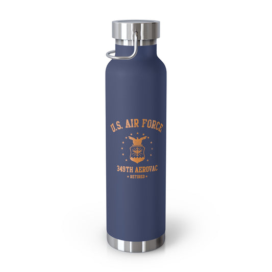 349th Air force Seal Retired Vacuum Insulated Bottle, 22oz