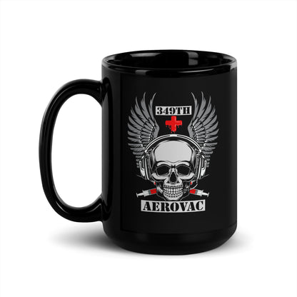 Skull Black Glossy Mug