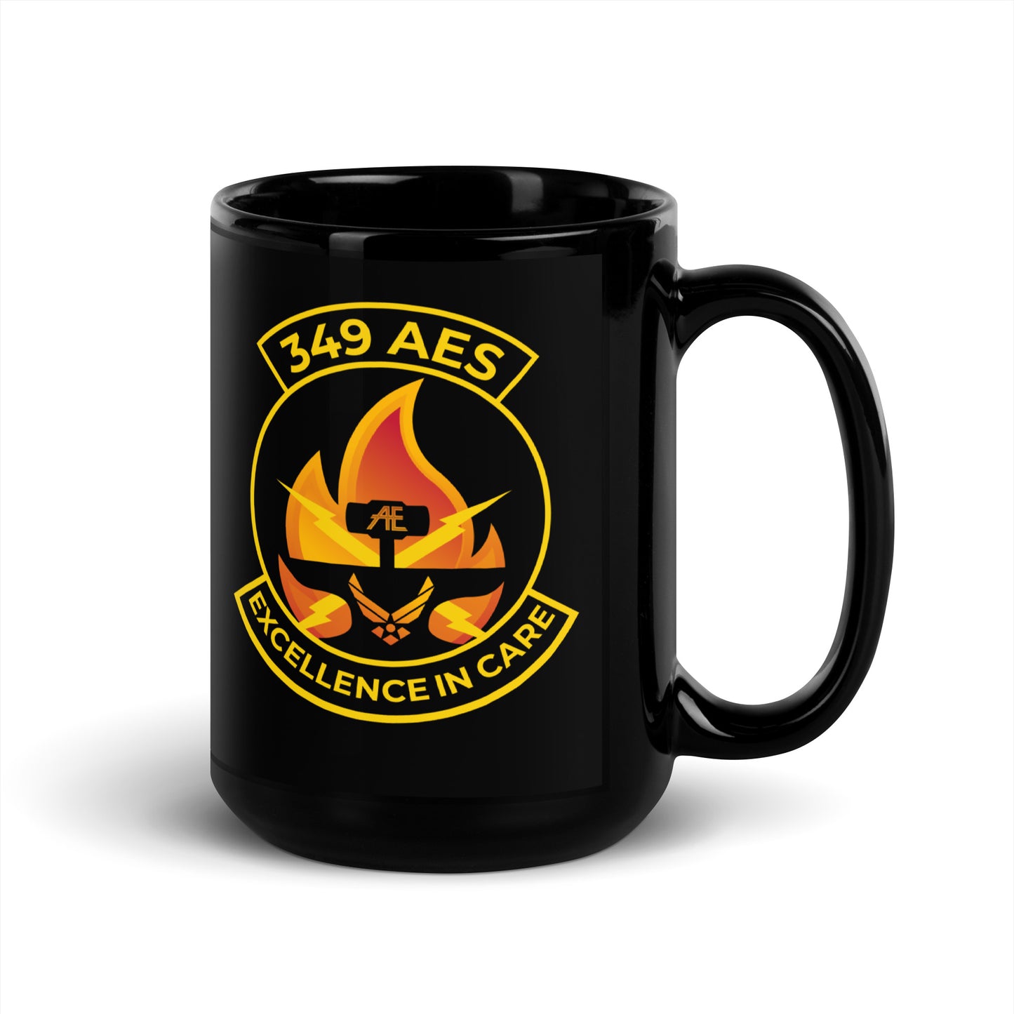 349th AE Forge Black Glossy Mug