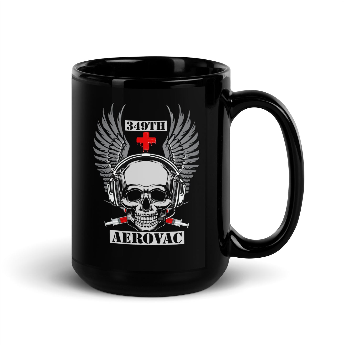 Skull Black Glossy Mug