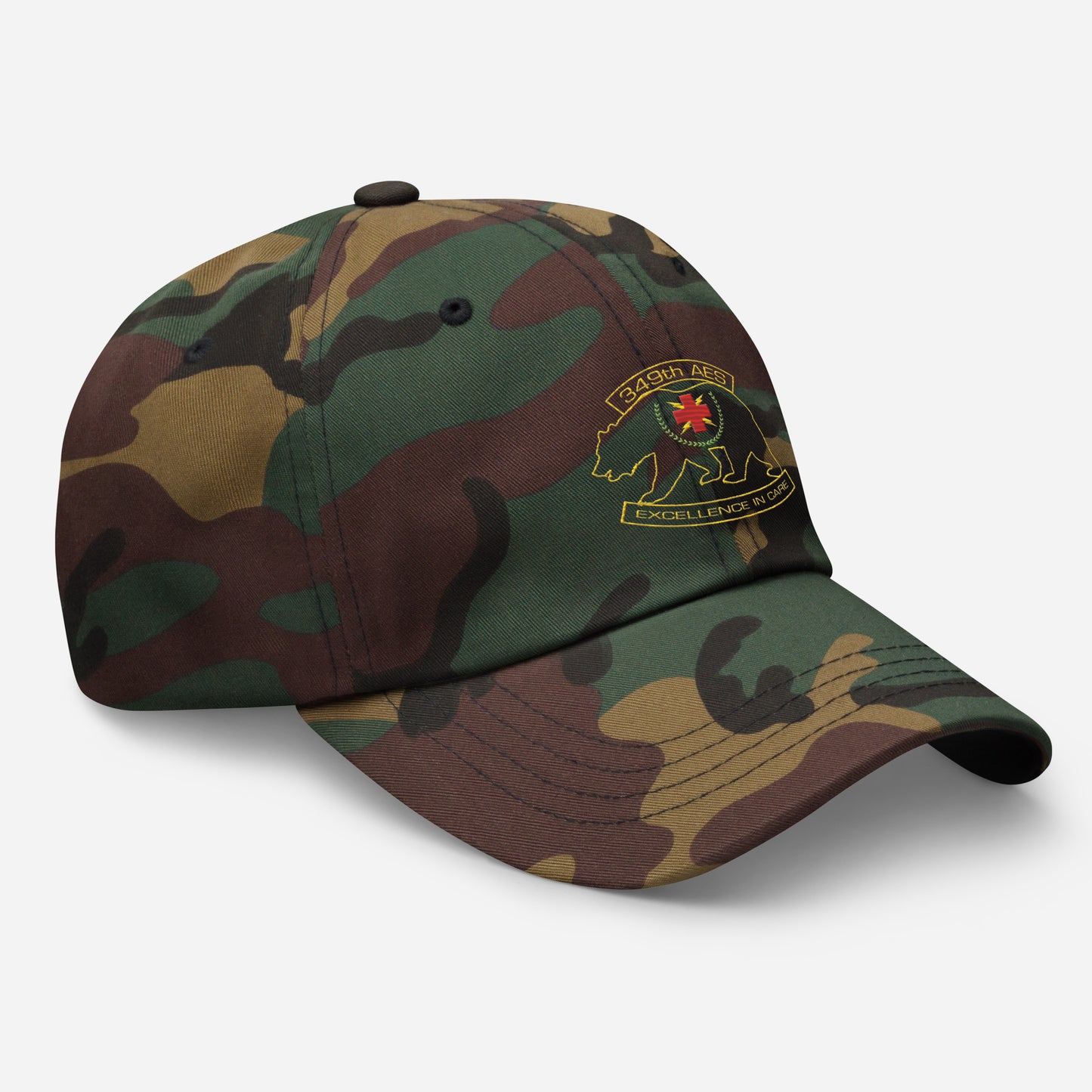 349th AES California Bear Transparent Design Dad hat