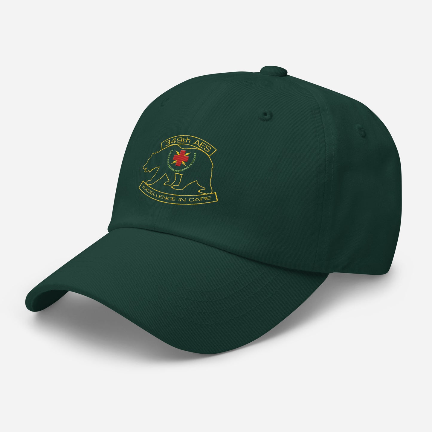 349th AES California Bear Transparent Design Dad hat