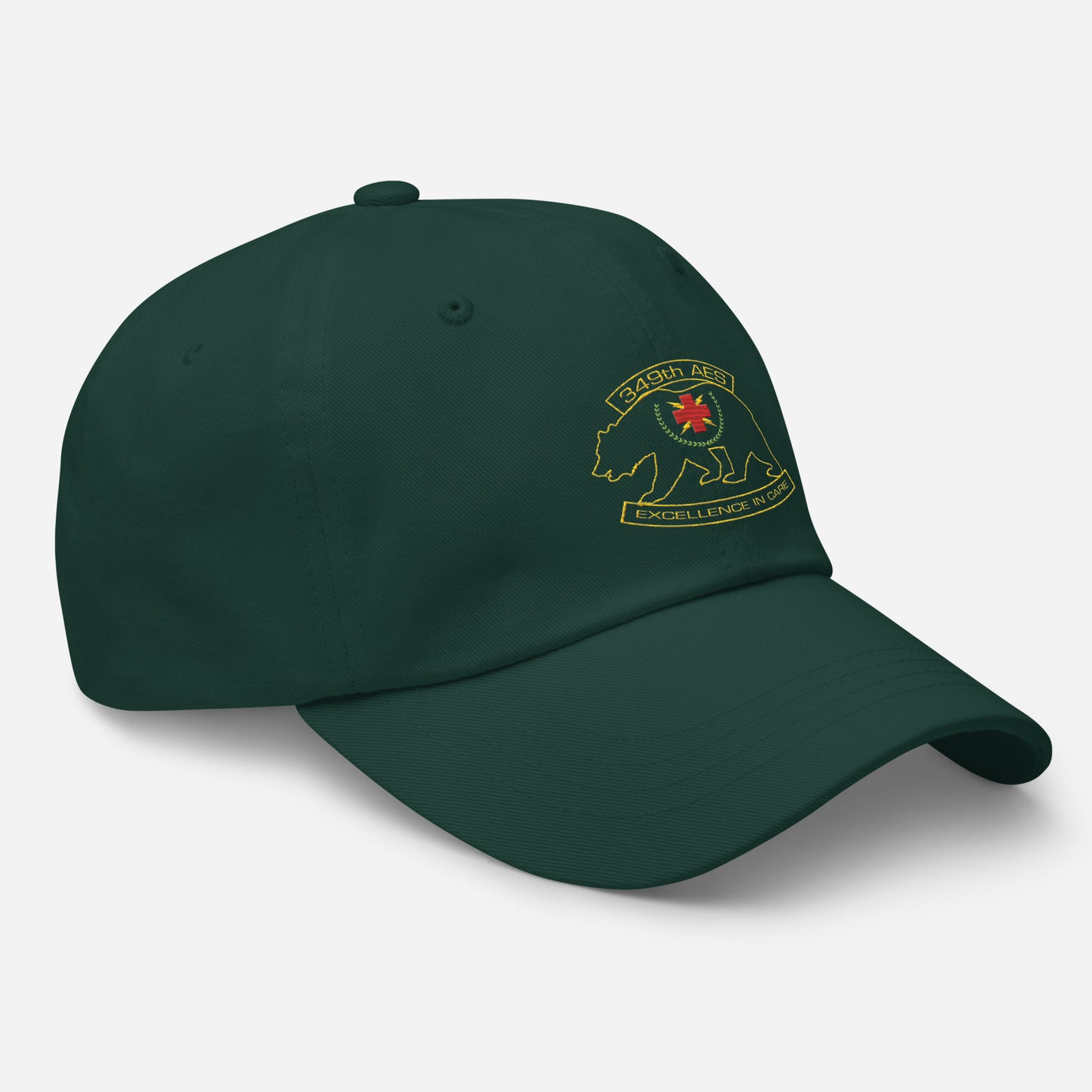 349th AES California Bear Transparent Design Dad hat